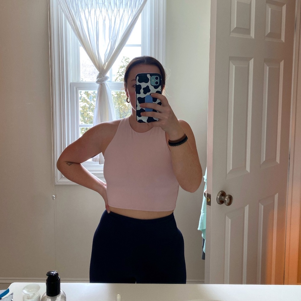 Athleta Conscious Crop A-C - Size S, Orchid Pink